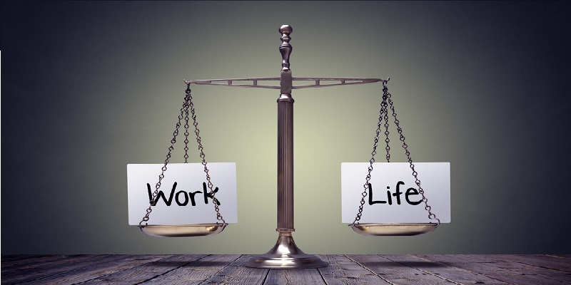 Work life balance scales business and family lifestyle choice